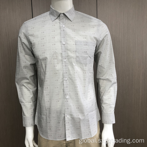 100% Cotton Print Shirts Fashion print long sleeve 100%cotton shirt Factory